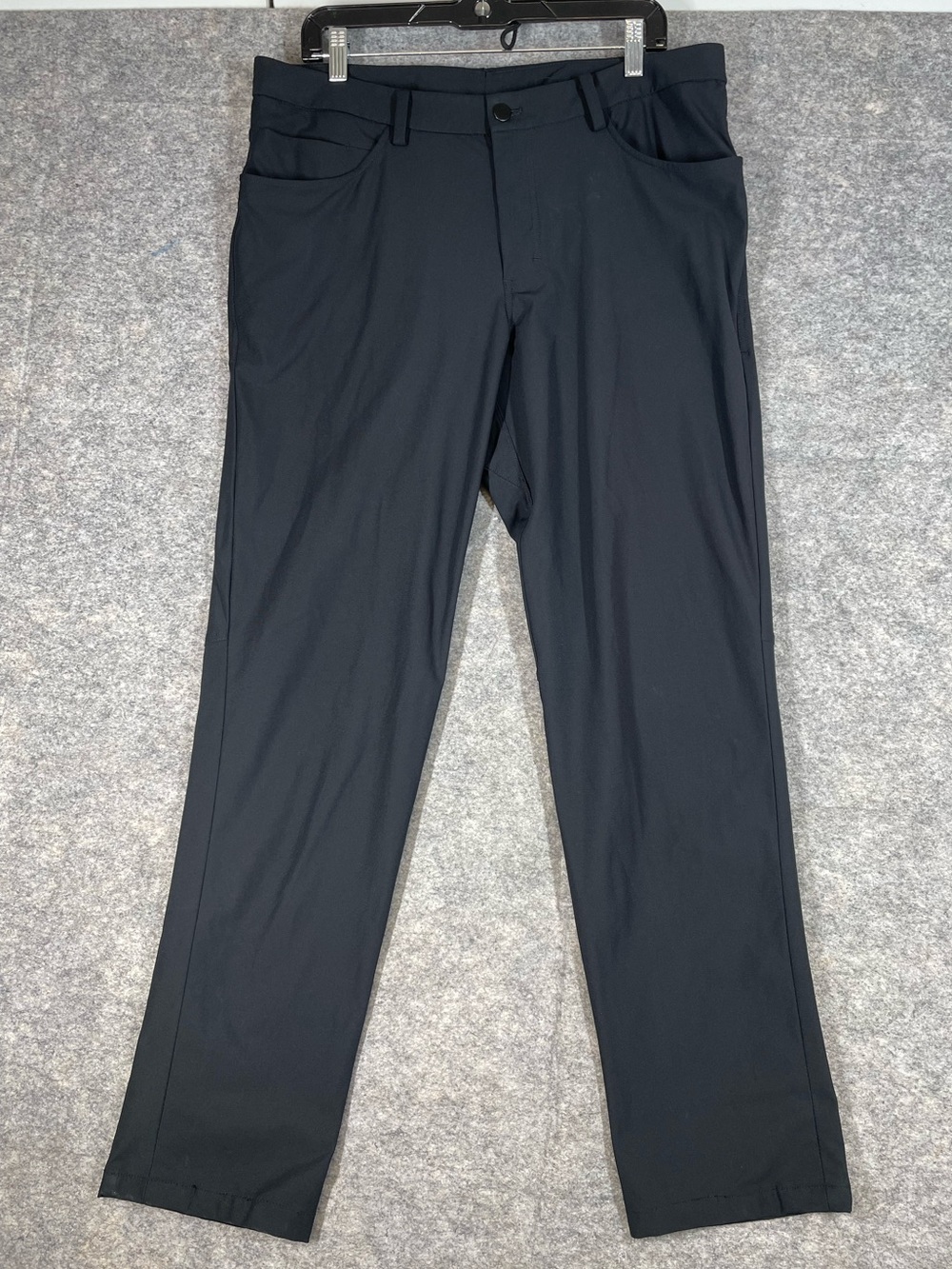 Lululemon ABC Pants Black 36 Slim Performance Golf Travel Casual Stretch